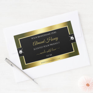 Opulently Black Gold Shiny Brilliant Product Label