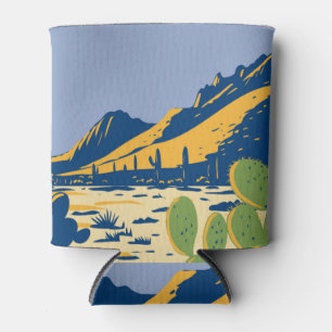 Opuntia Cactus WPA Poster Art Can Cooler