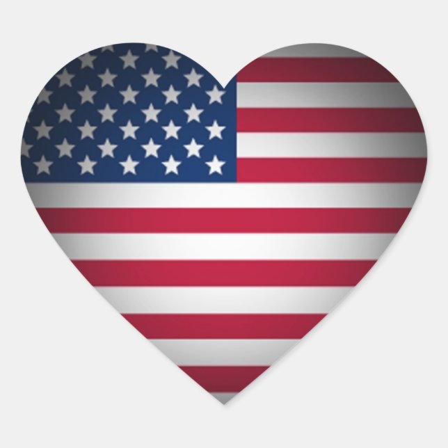 OPUS American Flag Heart Sticker (Front)