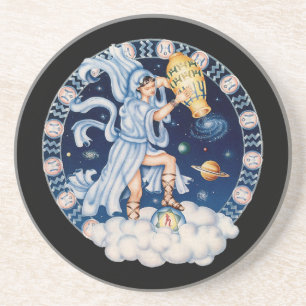 OPUS CHANGEABLE Zodiac Aquarius Coaster