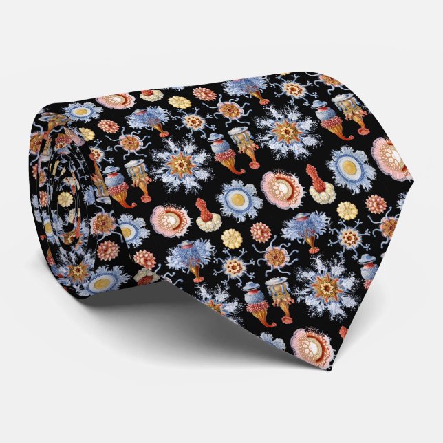 OPUS Ernst Haeckel - Siphonophorae - Double Sided Tie (Rolled)