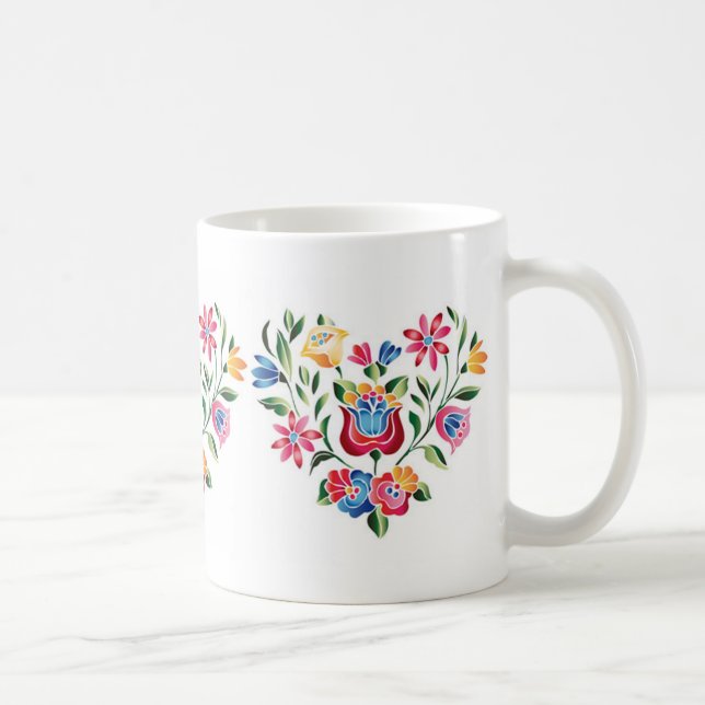 OPUS Hungarian Flower Heart Coffee Mug (Right)