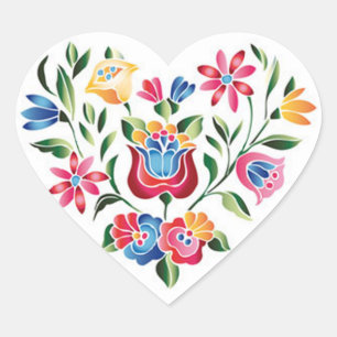 OPUS Hungarian Flower Heart Heart Sticker