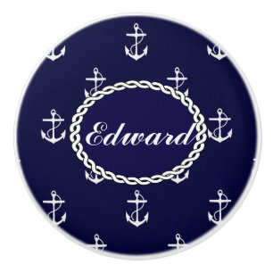 Opus Posh Anchor Nautical Custom Ceramic Knob