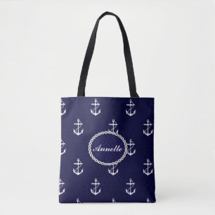Opus Posh Anchor Nautical Custom Tote Bag