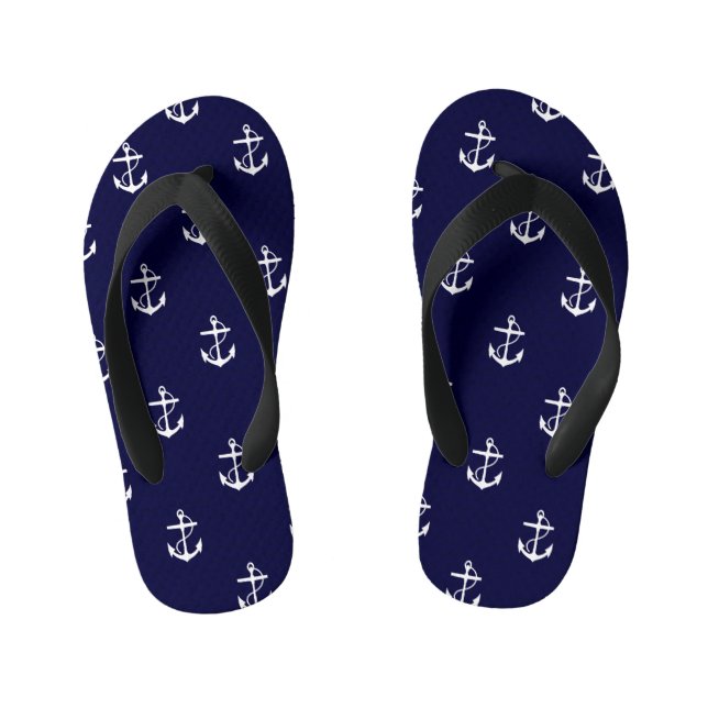 Opus Posh Anchor Nautical  Kid's Thongs (Footbed)