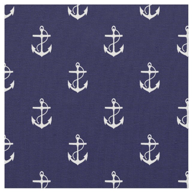 Opus Posh Anchors Nautical Fabric (Close Up)
