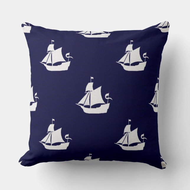 Opus Posh Ship Nautical Cushion (Front)