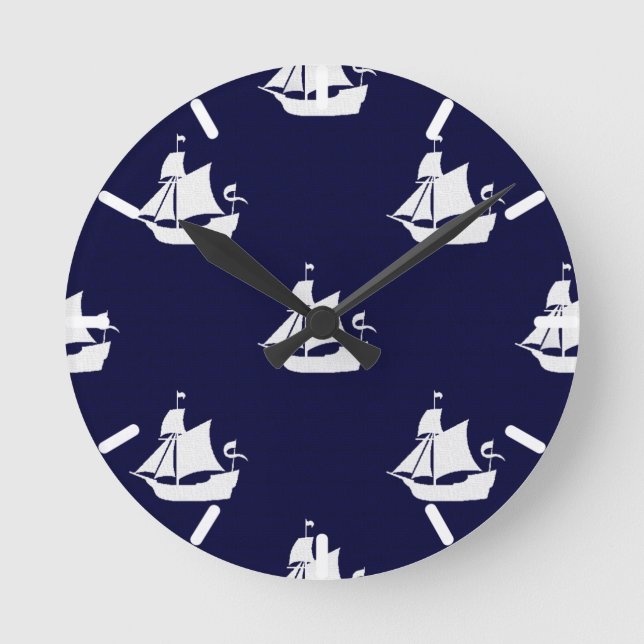 Opus Posh Ship Nautical Round Clock (Front)