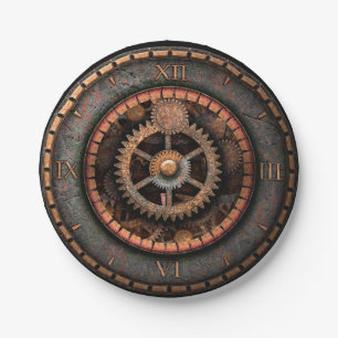 Opus Posh Steampunk Gears Paper Plate