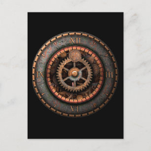 Opus Posh Steampunk Gears Postcard