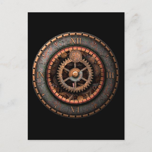 Opus Posh Steampunk Gears Postcard (Front)
