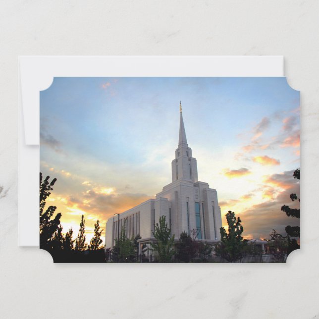 Oquirrh Mountain LDS temple utah mormon sunset (Front)