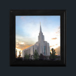 Oquirrh Mountain LDS Utah Temple sunset Gift Box<br><div class="desc">beautiful picture of the LDS Oquirrh Mountain temple in Utah. Perfect to display your favourite temple!</div>