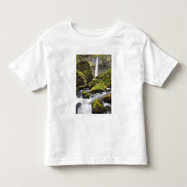 OR, Columbia River Gorge, Elowah Falls and Toddler T-Shirt (Front)