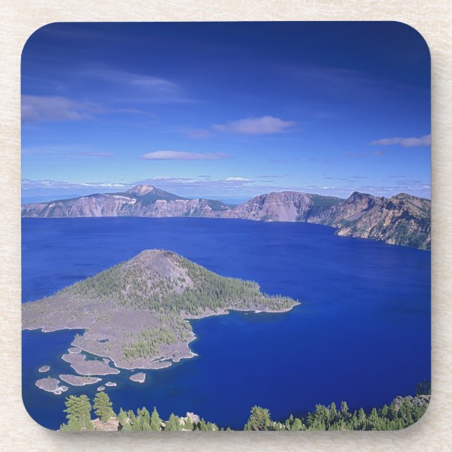 OR, Crater Lake NP, Wizard Island and Crater Coaster (Front)