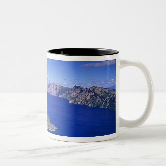 OR, Crater Lake NP, Wizard Island and Crater Two-Tone Coffee Mug (Right)