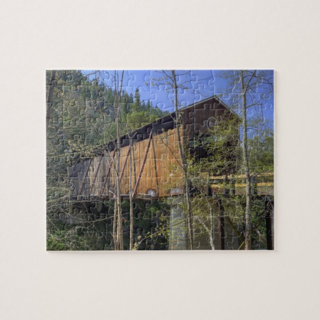 OR, Jackson County, McKee Covered Bridge Jigsaw Puzzle (Horizontal)