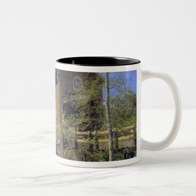 OR, Jackson County, McKee Covered Bridge Two-Tone Coffee Mug (Right)