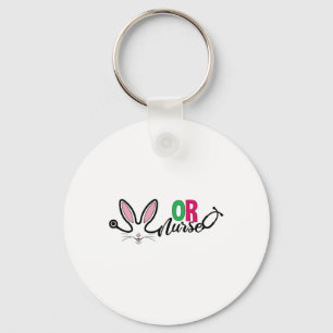 Or Nurse Bunny Easter Stethoscope Operating Room N Key Ring