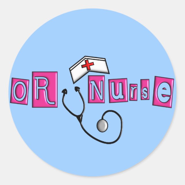 OR Nurse Gifts Classic Round Sticker (Front)