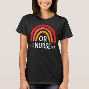 Or Nurse With Rainbow Operating Room Perioperative T-Shirt