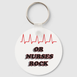 OR NURSES ROCK KEY RING