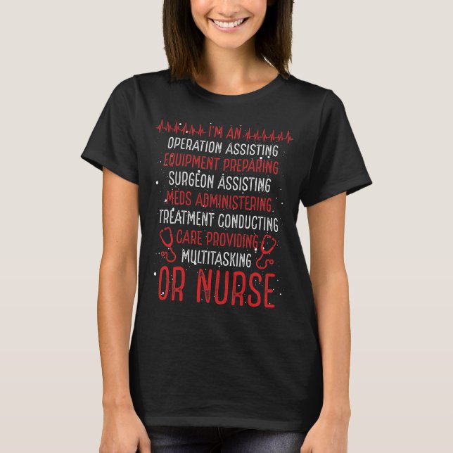 OR Nursing Essentials Funny Operating Room Nursing T-Shirt (Front)