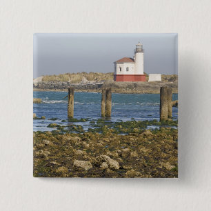 OR, Oregon Coast, Bandon, Coquille River 2 15 Cm Square Badge