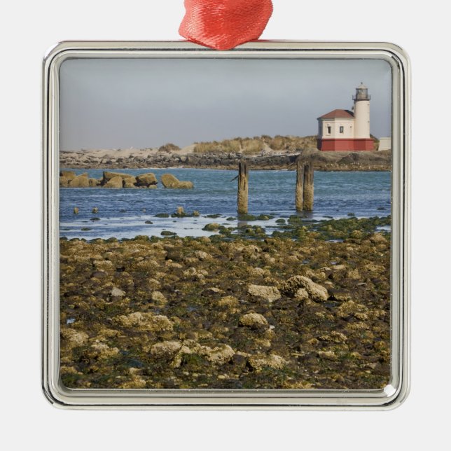 OR, Oregon Coast, Bandon, Coquille River Metal Tree Decoration (Front)