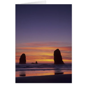OR, Oregon Coast, Cannon Beach, seastacks at
