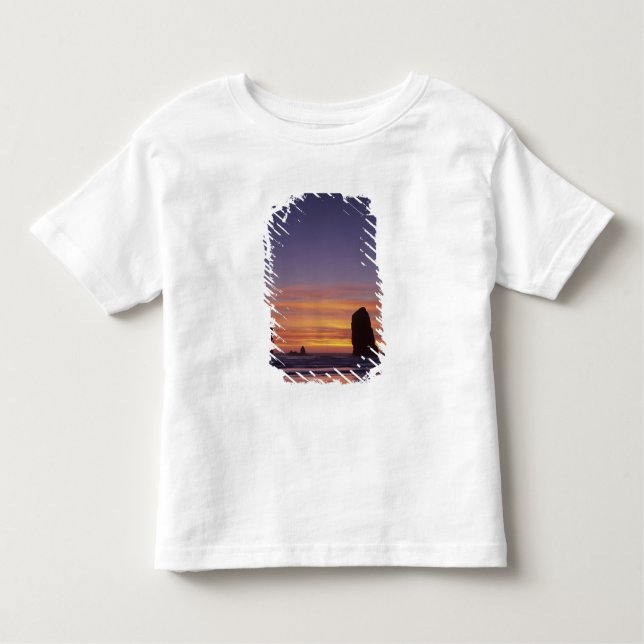 OR, Oregon Coast, Cannon Beach, seastacks at Toddler T-Shirt (Front)