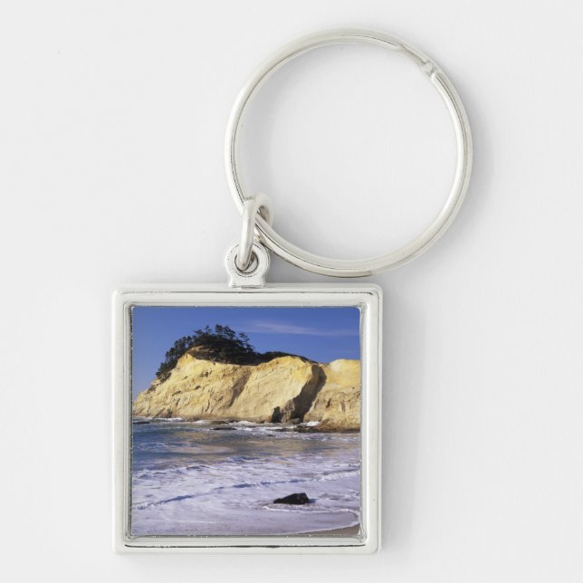 OR, Oregon Coast, Cape Kiwanda SP, Cape 2 Key Ring (Front)