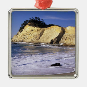 OR, Oregon Coast, Cape Kiwanda SP, Cape 2 Metal Tree Decoration