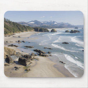 OR, Oregon Coast, Ecola State Park, Crescent 2 Mouse Pad