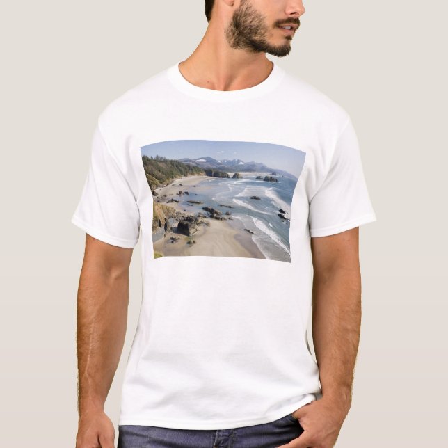OR, Oregon Coast, Ecola State Park, Crescent 2 T-Shirt (Front)
