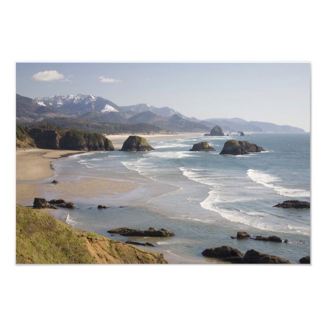 OR, Oregon Coast, Ecola State Park, Crescent Photo Print (Front)