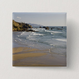 OR, Oregon Coast, Ecola State Park, Indian 15 Cm Square Badge