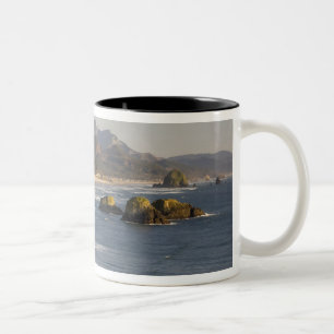 OR, Oregon Coast, Ecola State Park, view of 2 Two-Tone Coffee Mug