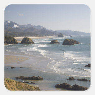 OR, Oregon Coast, Ecola State Park, view of Square Sticker