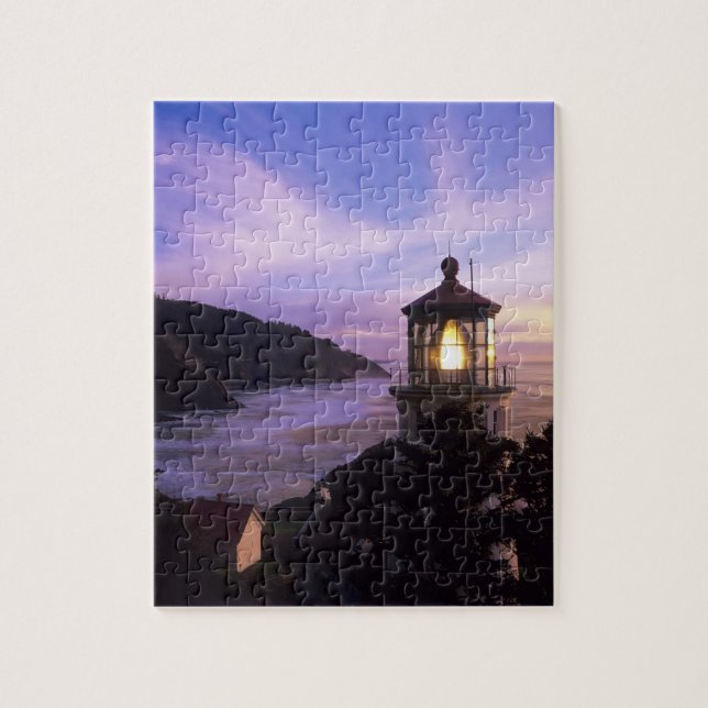 OR, Oregon Coast, Heceta Head Lighthouse, on Jigsaw Puzzle (Vertical)