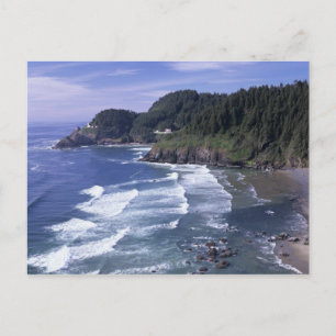 OR, Oregon Coast, Heceta Head Lighthouse, on Postcard