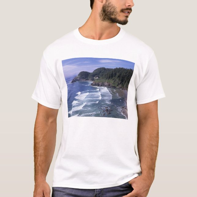 OR, Oregon Coast, Heceta Head Lighthouse, on T-Shirt (Front)