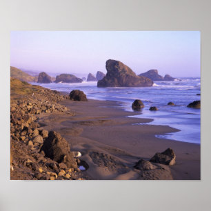 OR, Oregon Coast, Myers Creek, rock formations Poster