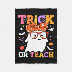 Or Teach Teachers Happy Halloween Ghost With Banda Fleece Blanket