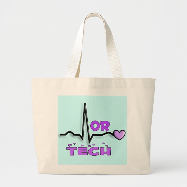 OR TECH Gifts--QRS Design Large Tote Bag (Front)