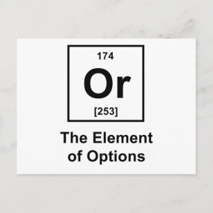 Or, The Element of Options Postcard