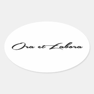 Ora et Labora Oval Sticker