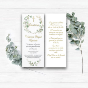 Oraciones Cortas Bautizo Tarjeta Menu