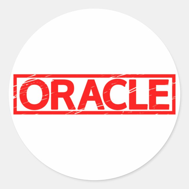 Oracle Stamp Classic Round Sticker (Front)